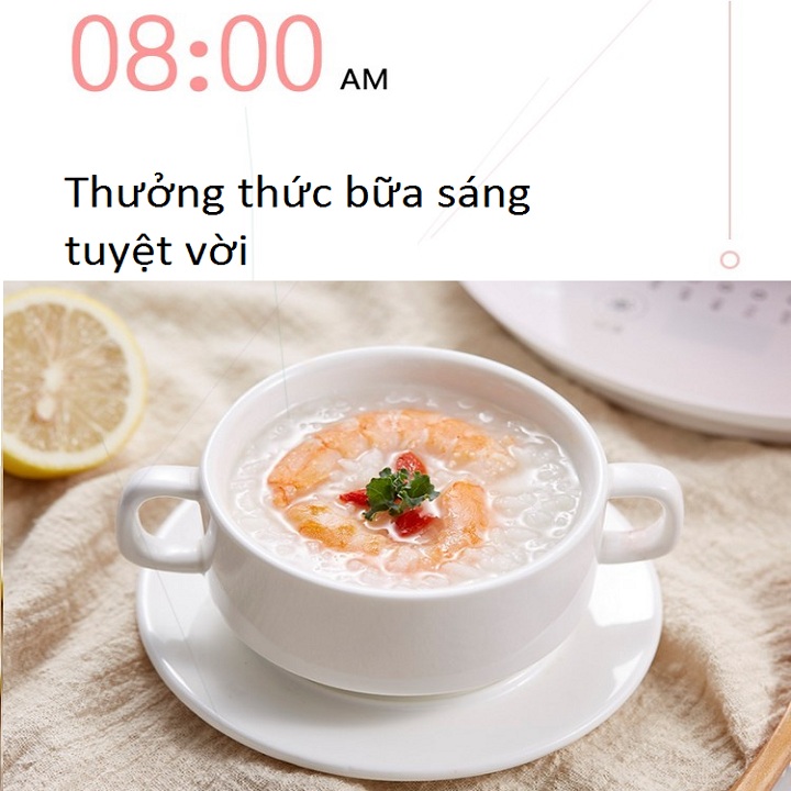 Bình đun nước thủy tinh - bình đun pha trà thủy tinh - bình nấu ăn hẹn giờ