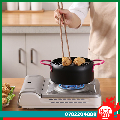 Nồi Chiên Hợp Kim Sắt Kèm Vĩ - 16.5X8Cm 502G 1615Ml - CH Hương Thị Miễn Phí Vận Chuyển