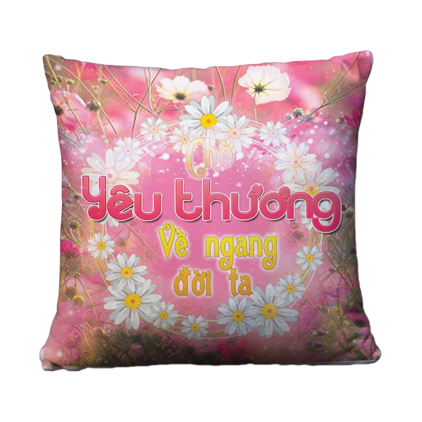 Gối tròn Chờ yêu thương về ngang đời ta - GVGI015
