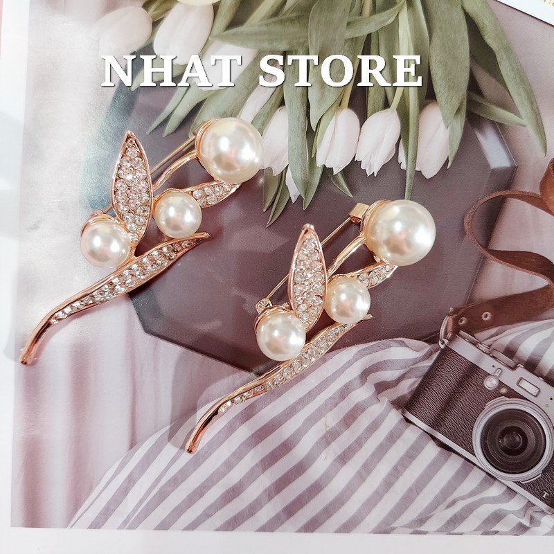 Ghim cài áo, cài áo đính đá cao cấp, trâm cài vest nam nữ đẹp