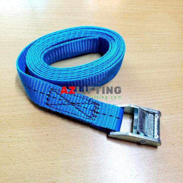 Dây chằng hàng khóa cam 500kg bản 25mmx2m màu xanh