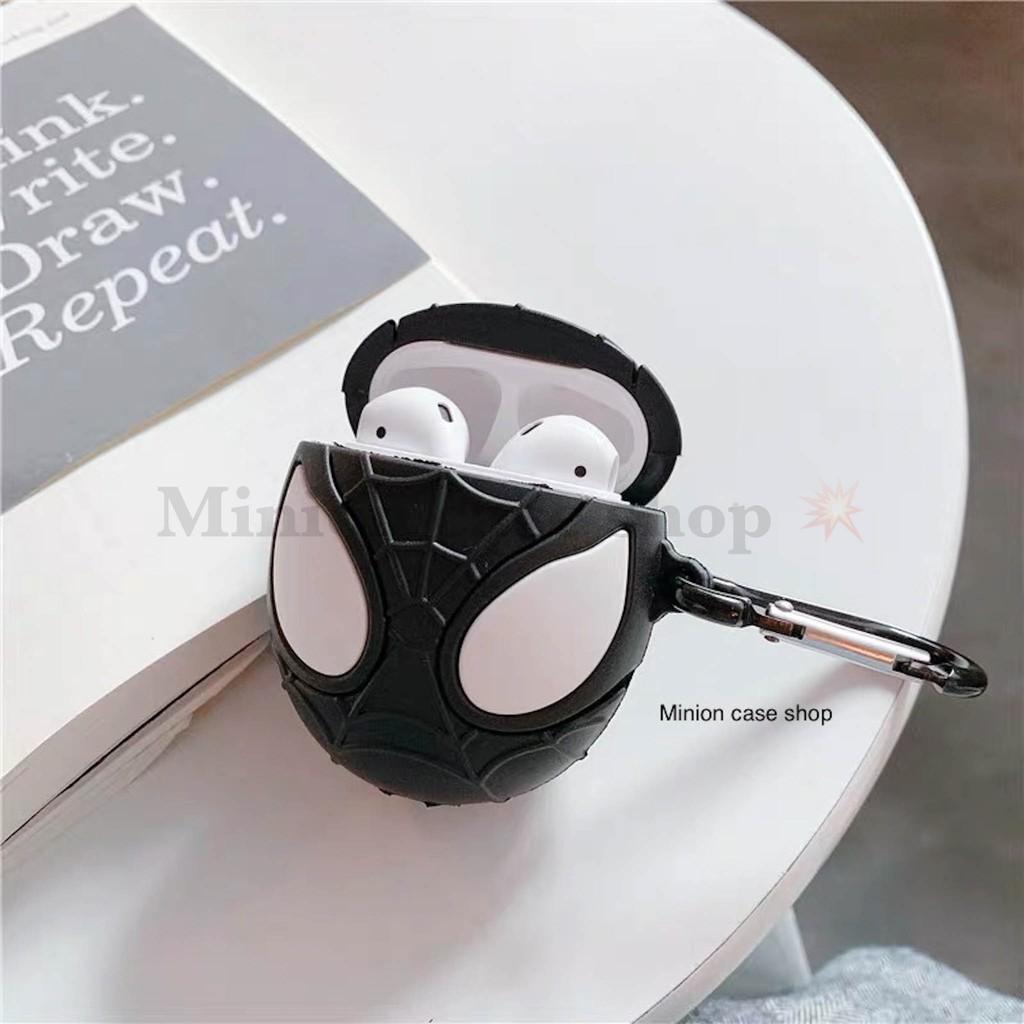 Hình ảnh Bao Case Ốp dành cho airpod 1 và 2, tai nghe bluetooth i11,i12, i100, i9s... silicon 3D Người nhện cao cấp