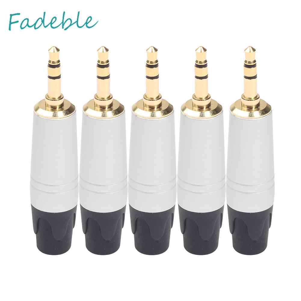 Set 5 Jack Cắm 3 Cực Mạ Vàng 3.5mm Chuyên Dụng Sửa Chữa Tai Nghe