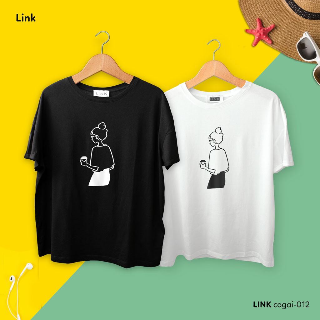 Áo thun tay lỡ hình CÔ GÁI Unisex