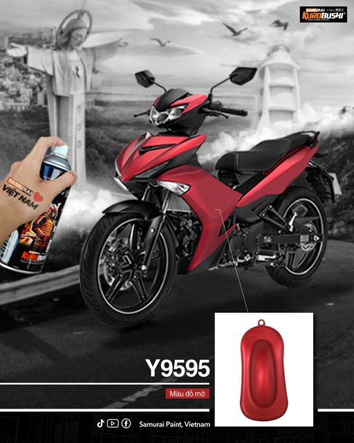 Sơn xịt Samurai Kurobushi -màu đỏ mờ Y9595