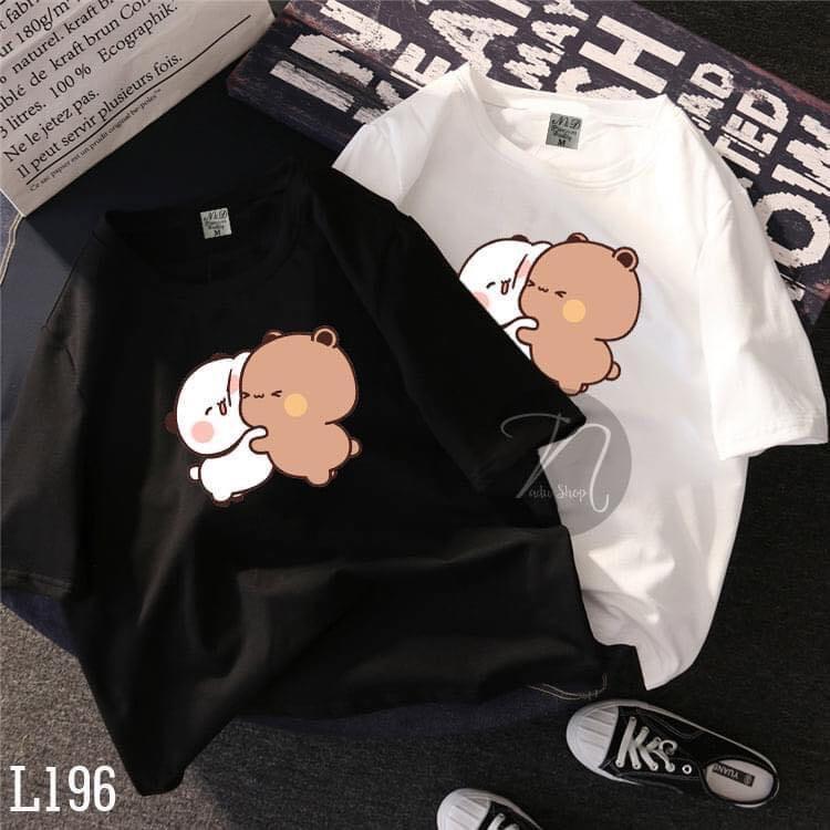 ÁO THUN UNISEX NAM NỮ hai con mèo ôm nhau