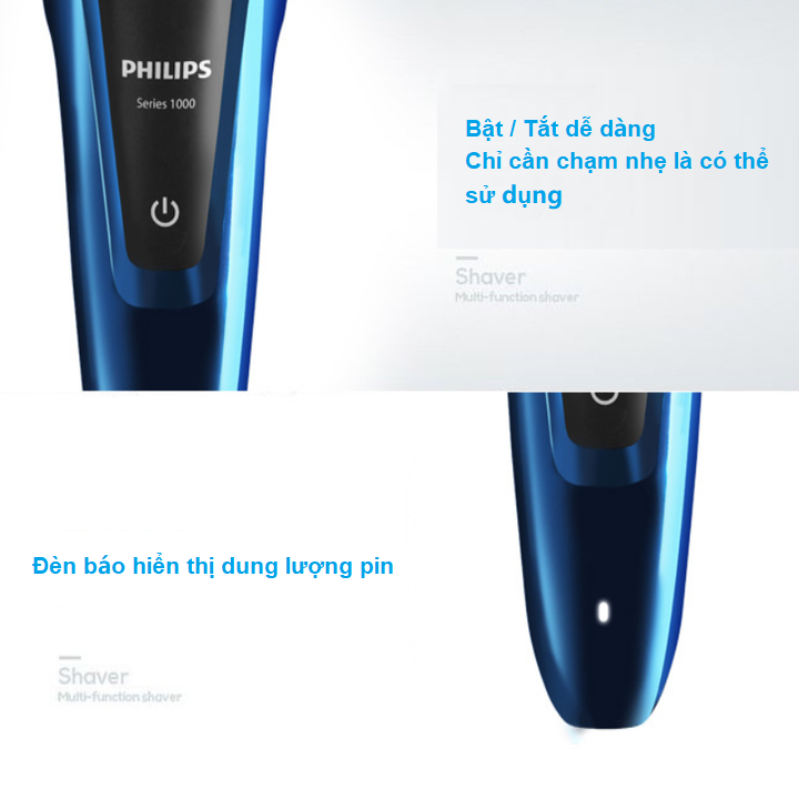 Máy cạo râu khô và ướt cao cấp thương hiệu Philips S1050 - HÀNG NHẬP KHẨU