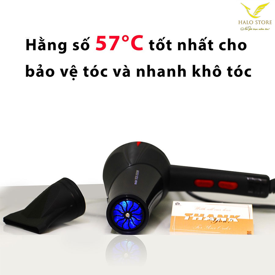Máy Sấy Tóc Công Suất Lớn 3500W 2 Chiều Nóng Lạnh Nhanh Khô Tóc TẶNG LƯỢC