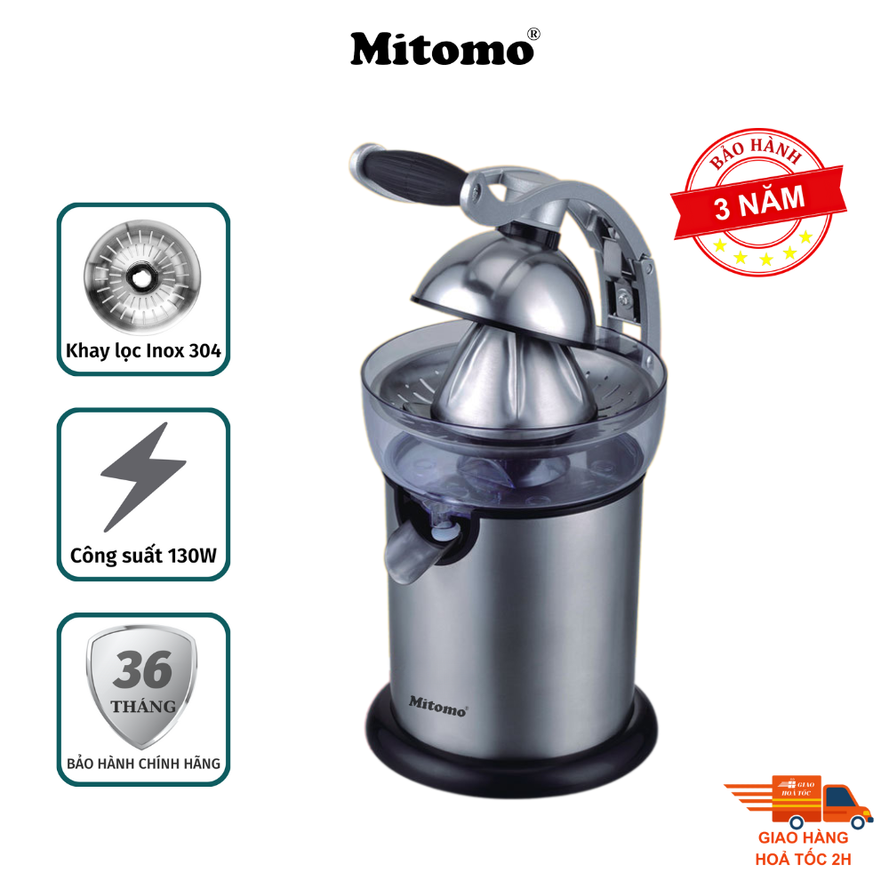 Máy Vắt Cam Tự Động Mitomo KJ1043 Đời Mới – Vận Hành Siêu Êm, An Toàn, Dễ Vệ Sinh Bảo Hành 3 Năm hàng chính hãng