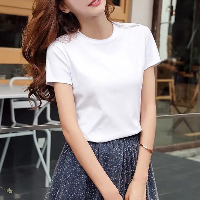 Áo Thun Nữ Basic Màu Trắng, Đen, Be, Thấm Hút Thoáng Mát