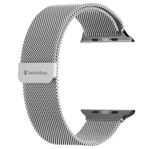 Dây đeo SwitchEasy Mesh Stainless Steel Màu Silver For Apple Watch Series (1~8/ SE/Ultra) Hàng Chính Hãng