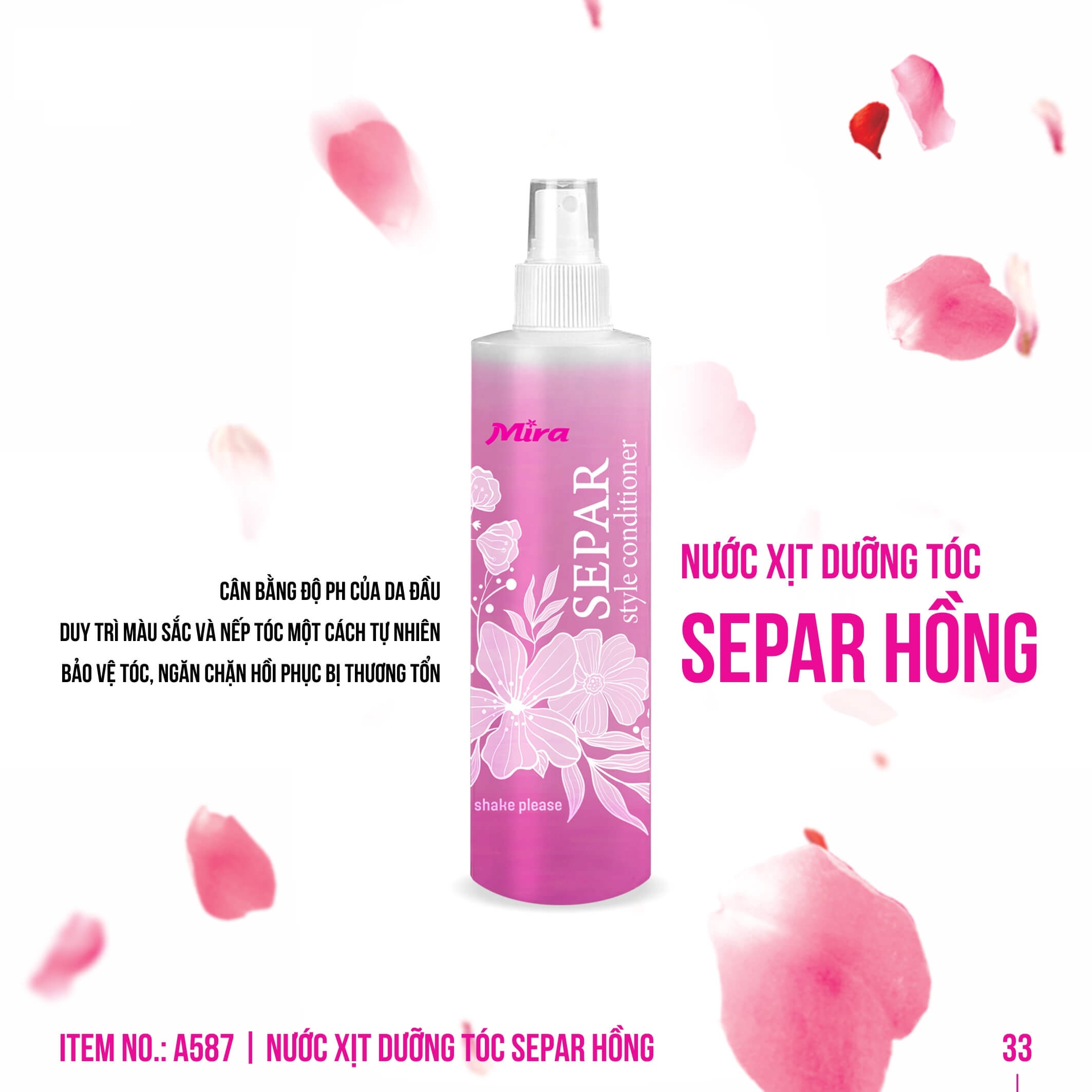 Nước Xịt Dưỡng Tóc Separ Hồng 430ml A587