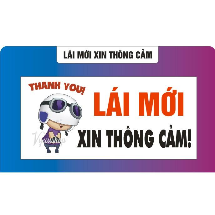 Sticker dán xe otofun "Xin lỗi đỗ xe ở đây đã làm phiền", lái mới nam, lái mới nữ, SĐT theo yêu cầu