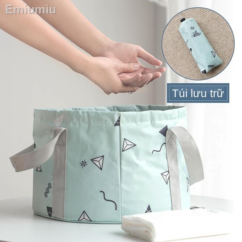 ✾◐✿Thùng ngâm chân có thể gập lại chậu rửa mặt du lịch di động