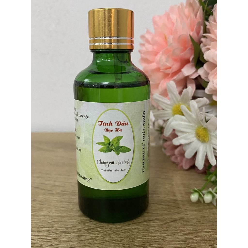 Tinh dầu sả, quế, bạc hà, tràm chưng cất thủ công dung tích 50ml (cam kết 100% tự nhiên