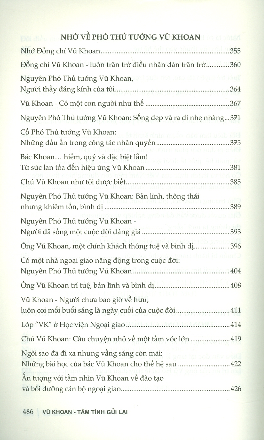 VŨ KHOAN TÂM TÌNH GỬI LẠI - Vũ Khoan - Liên Việt - NXB Hội Nhà Văn.