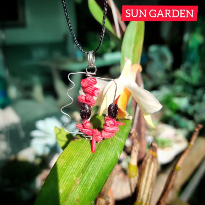 Vòng cổ san hô đỏ handmade cá tính