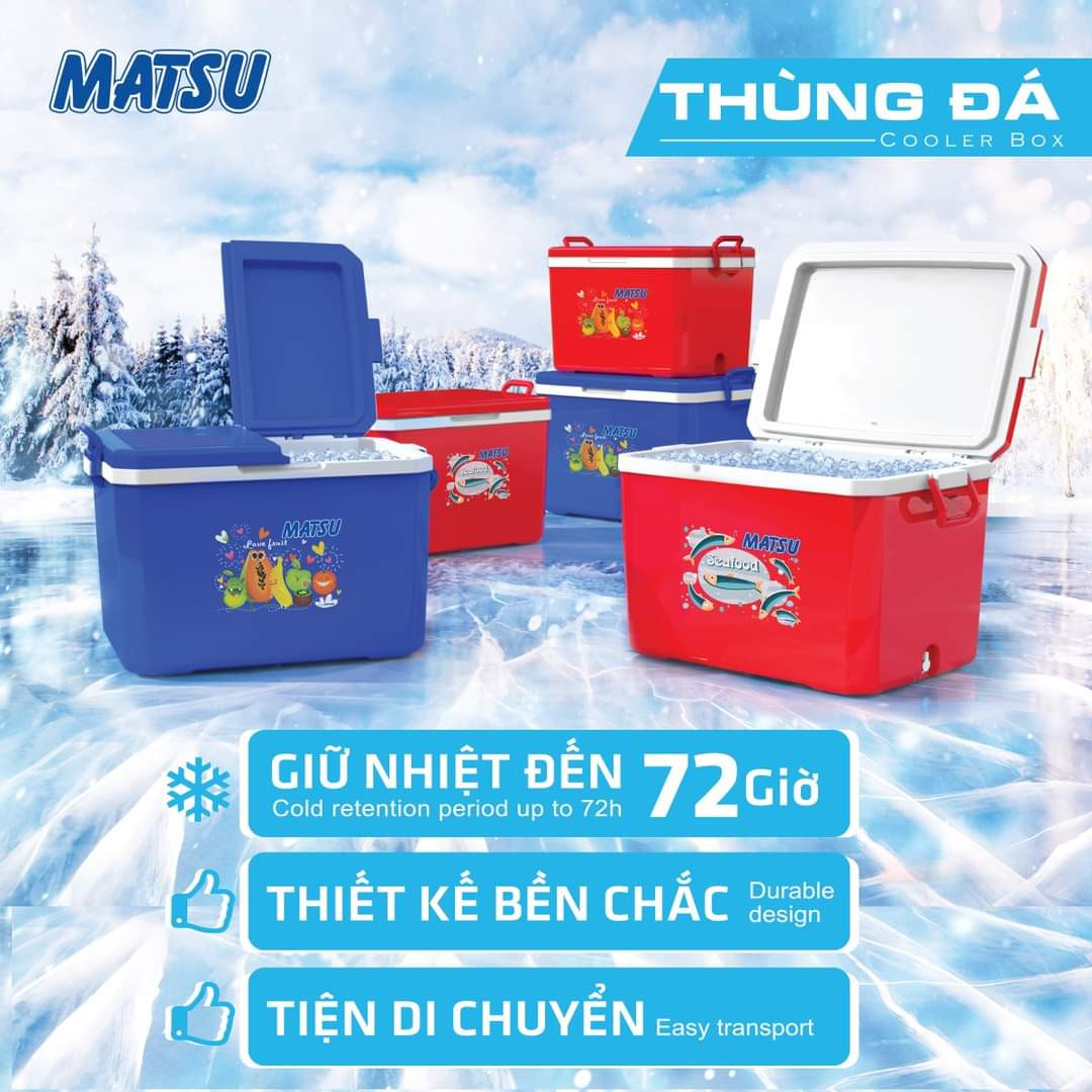 Thùng đá Duy Tân 12 lít Kích Thước: 37.1 x 25.8 x 26.4 cm | TriTin