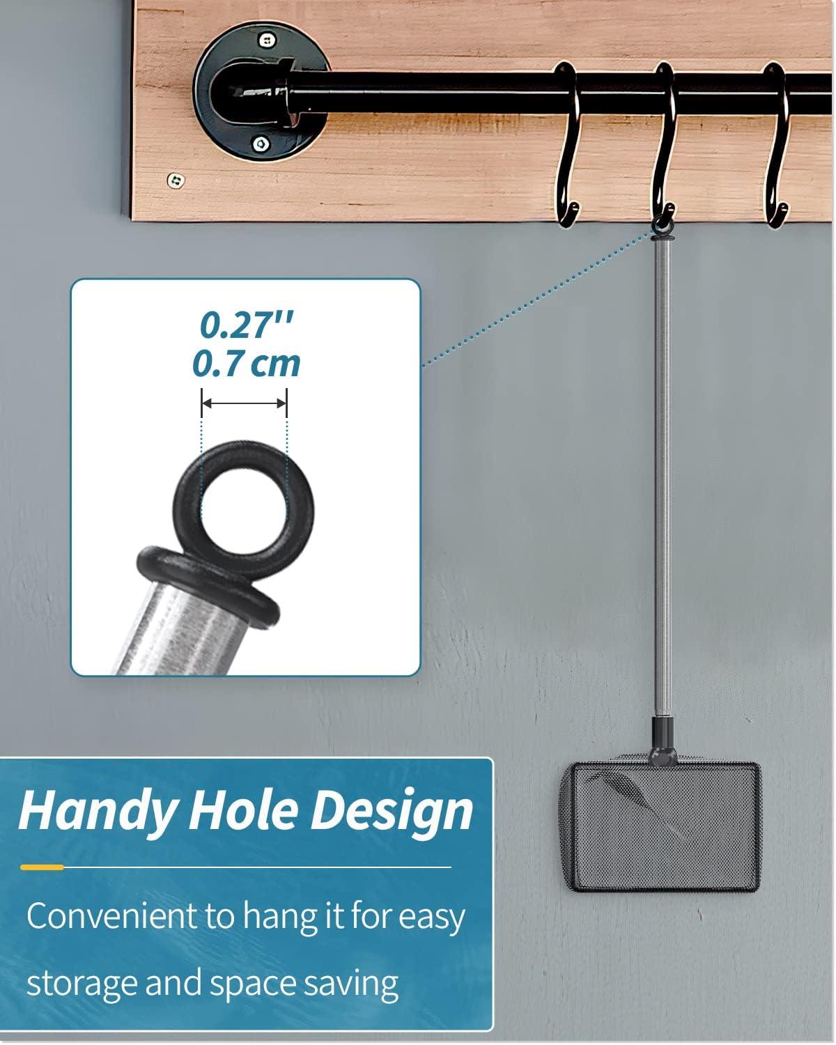 Net Aquarium có tay cầm có thể thu vào cho bể cá Betta và bể bơi