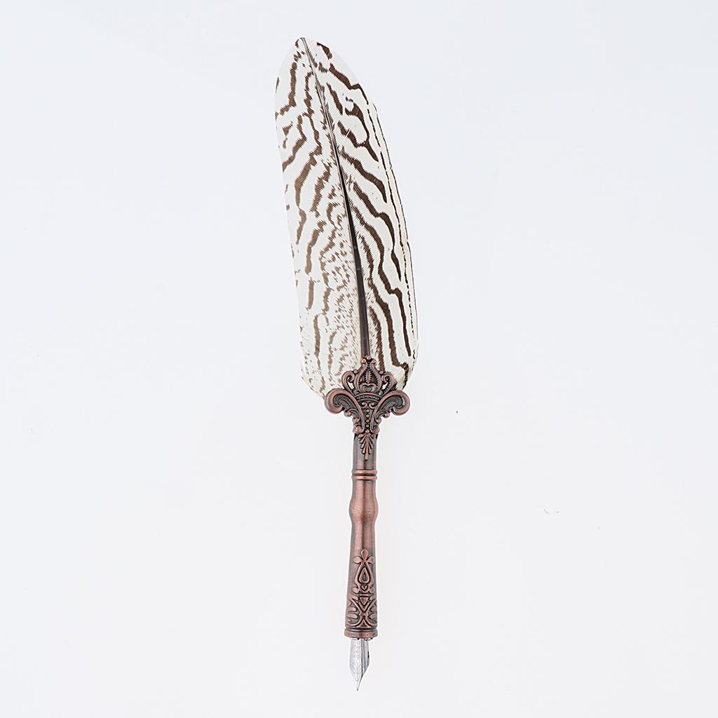 Antique Feather Quill Dip Pen with Ink Calligraphy Pen Set Favor