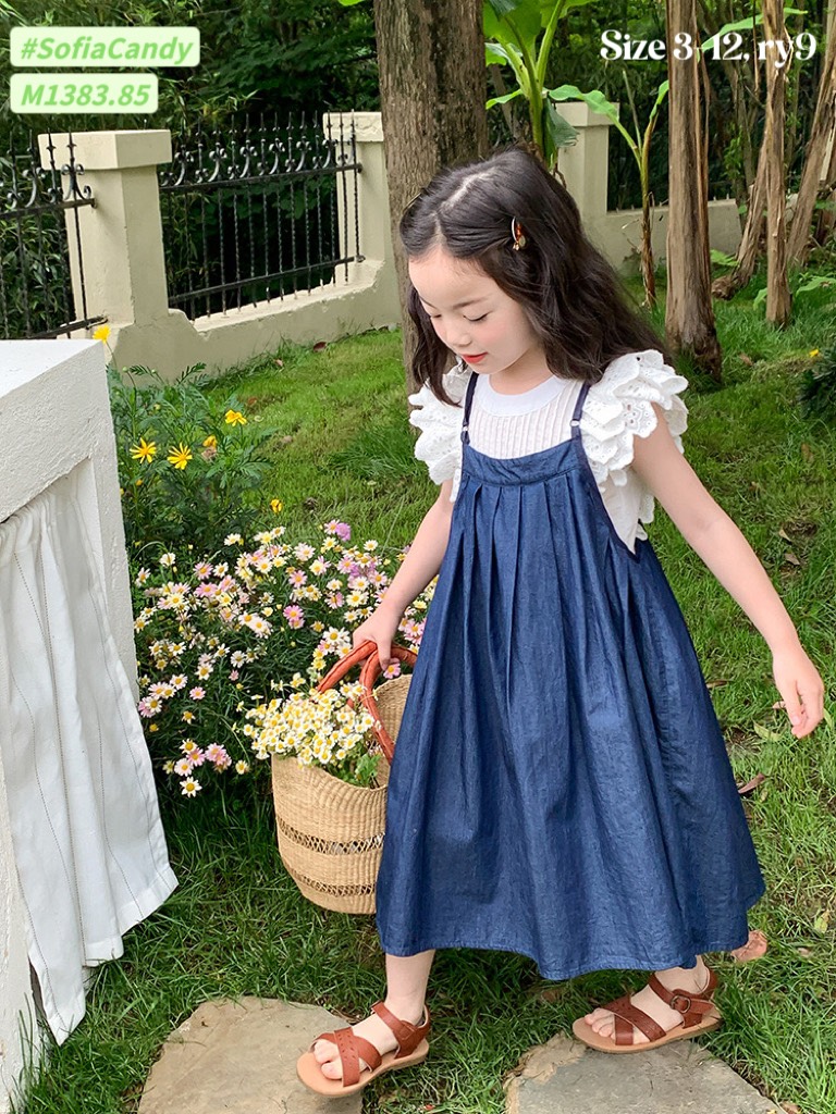 SÉT ÁO SƠ MI KÈM YẾM JEAN XẾP LY XỊN SÒ