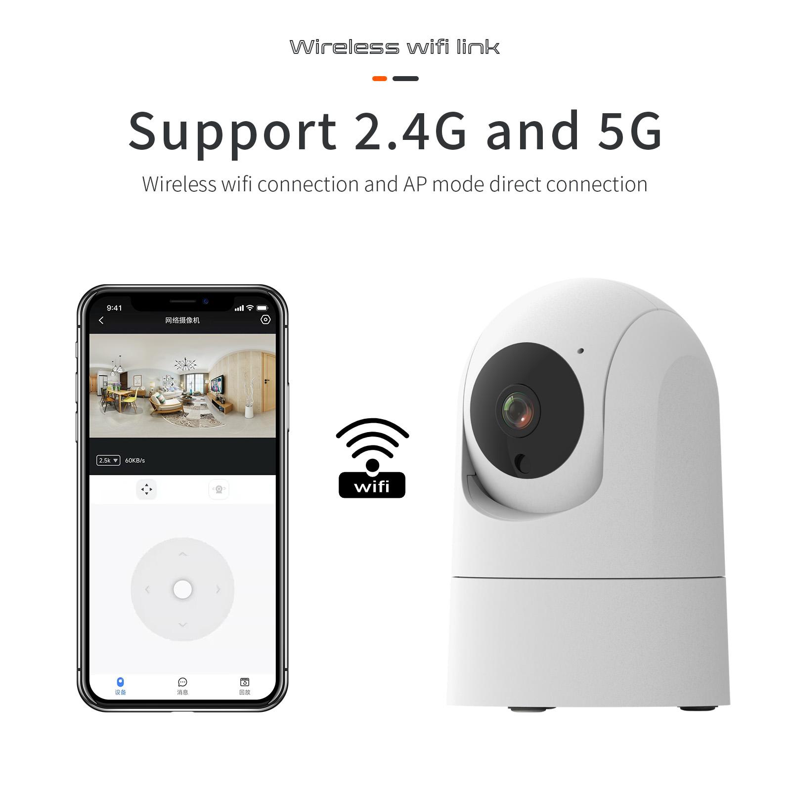 Camera IP 2M 2K 5G WiFi Baby Monitor 1080p Mini trong nhà Bảo mật CCTV 2K 4MP AI Theo dõi camera giám sát video âm thanh Alexa