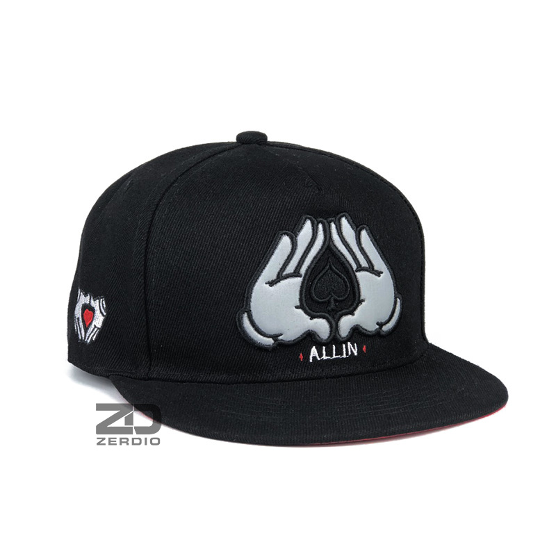 Mũ hiphop, Nón Snapback nam nữ ALLIN đen phong cách thời trang cá tính