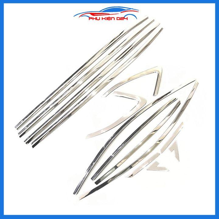 Bộ nẹp viền chân kính cong kính Toyota Hyundai Kona 2018-2022 Inox sáng bóng chuẩn form xe