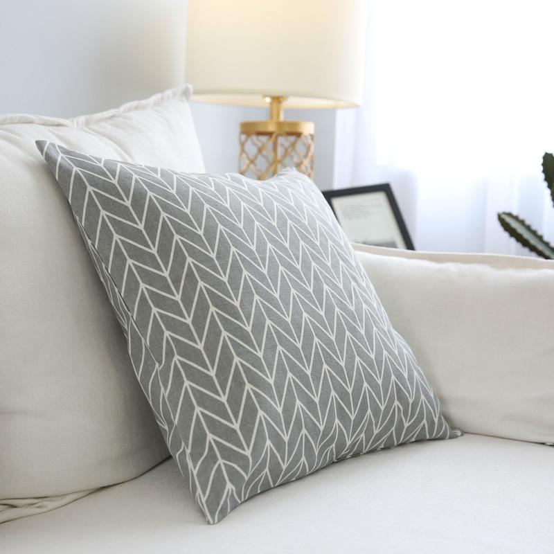 Hình Học Nghệ Thuật Đơn Giản Gối Sofa Gối Đệm Lưới Gối Mô Hình Phòng Gối Không Lõi Vỏ Gối Trang Trí