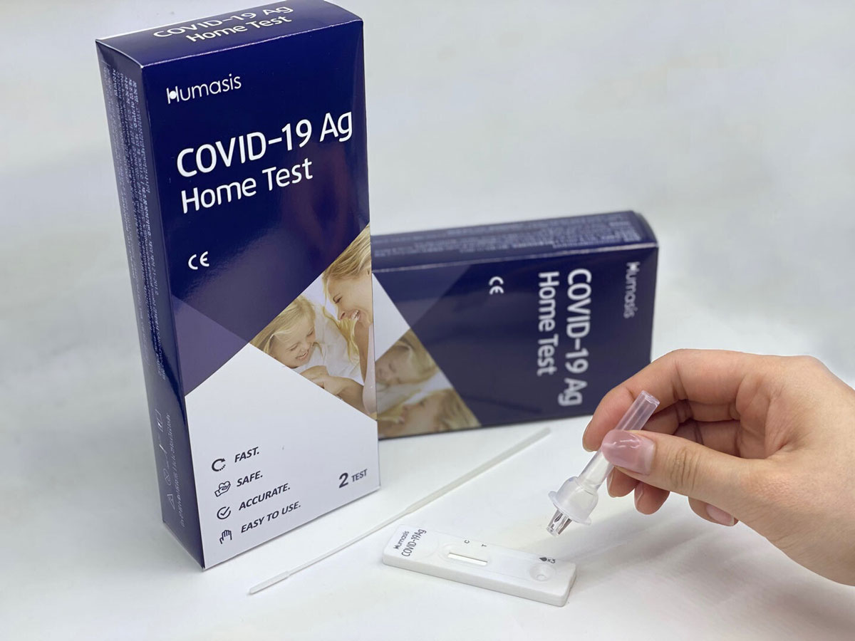 [Sản phẩm mới] HỘP 25 KIT HOMETEST Kit Test Covid 19 Tại Nhà Humasis Hàn Quốc - Không đau như lấy dịch tỵ hầu - Hàng Nhập Khẩu chính ngạch