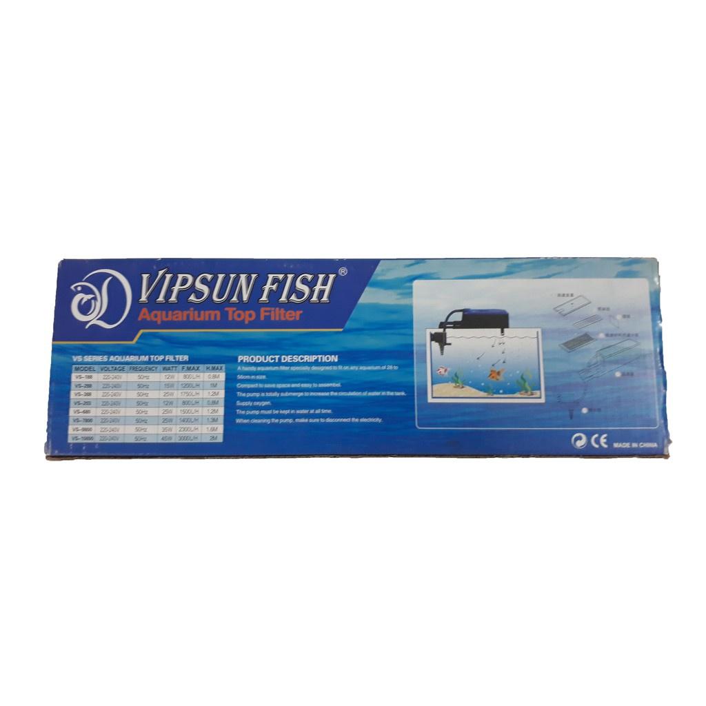 Máy Bơm Lọc Nước Hồ Cá VS-680 & Bông Lọc - Bộ Bơm Lọc Nước Bể Cá Vipsun