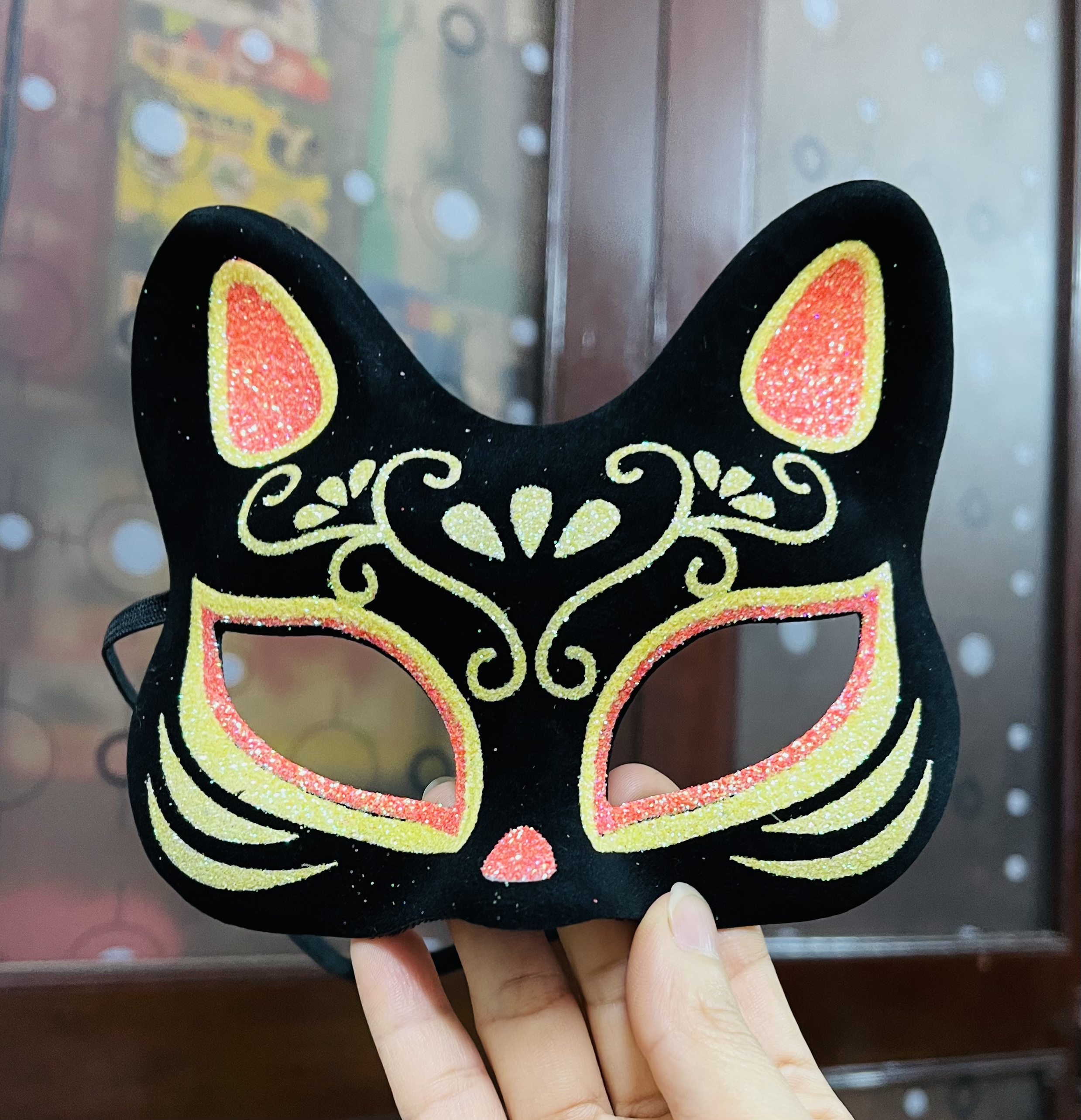 Mặt nạ cáo nửa mặt hoá trang  cosplay halloween/ mặt nạ chơi trung thu