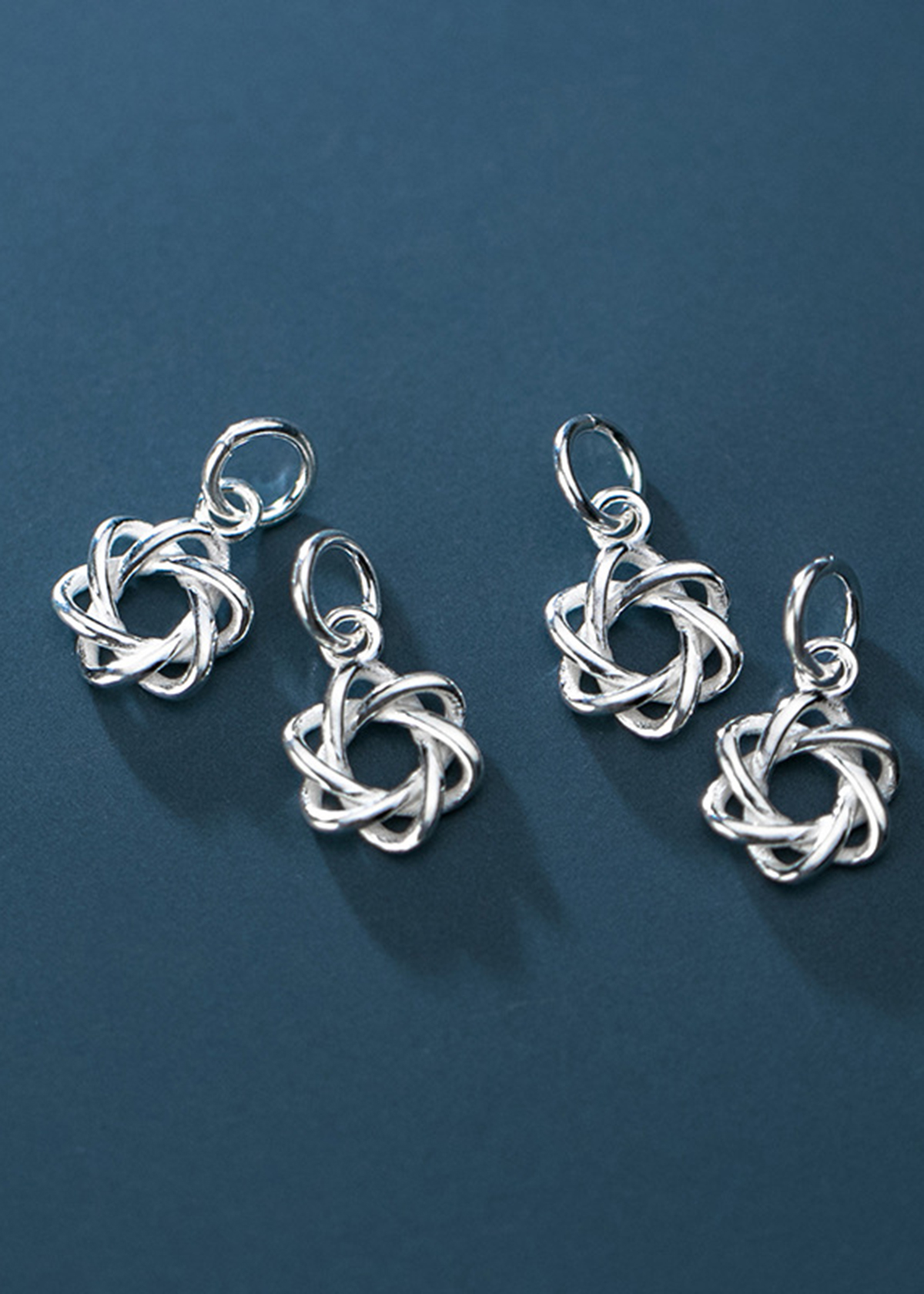 Combo 3 cái charm bạc hình vòng nguyệt quế treo - Ngọc Quý Gemstones