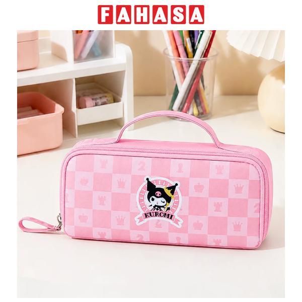 Bóp Viết Vải Có Quai Xách Kuromi Pastel Checkerboard - iiGEN YZ880759