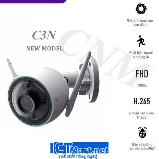 Combo Camera Wifi EZVIZ C3N 1080P Full HD và Thẻ nhớ camera HIKVISON 32gb 64gb - Hàng chính hãng