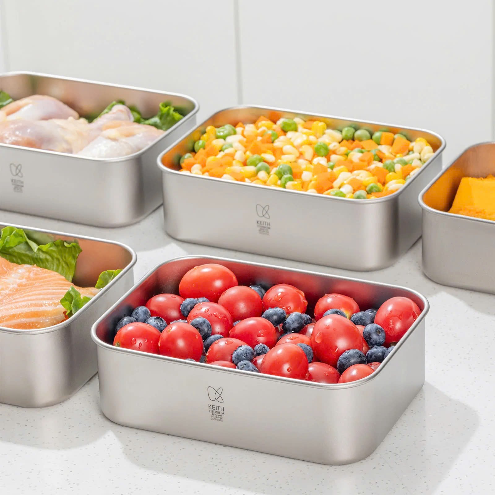 Hộp đựng thực phẩm Keith Titanium Ti5386 800ml (có thể sử dụng trong lò vi sóng)