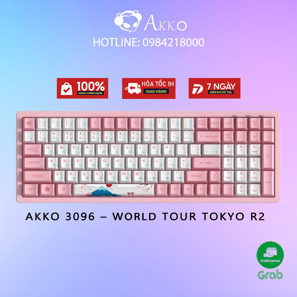 Bàn phím cơ AKKO 3096 – World Tour Tokyo R2 (Akko switch) - Hàng chính hãng