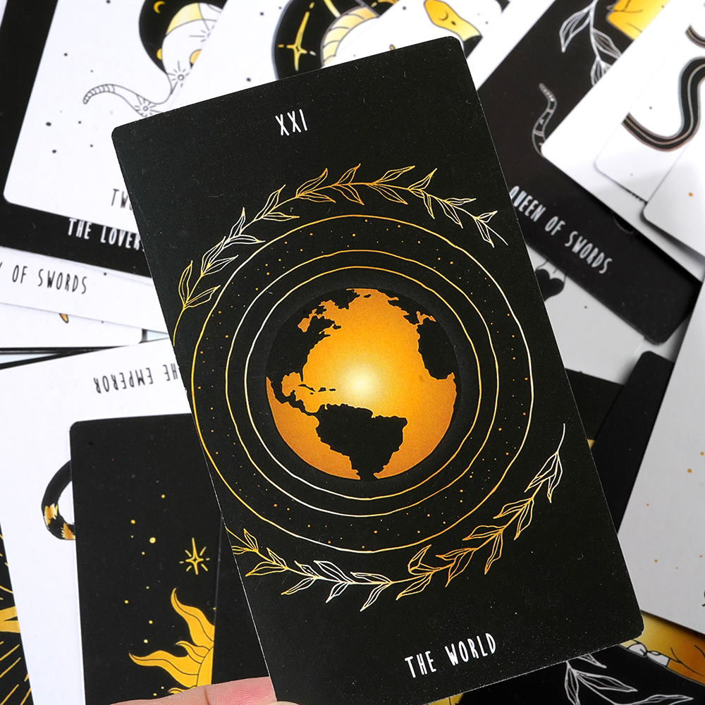 [Mạ Cạnh Size Gốc] Bộ Bài New Moon Tarot 78 Lá Bài 7x12 Cm Đá Thanh Tẩy