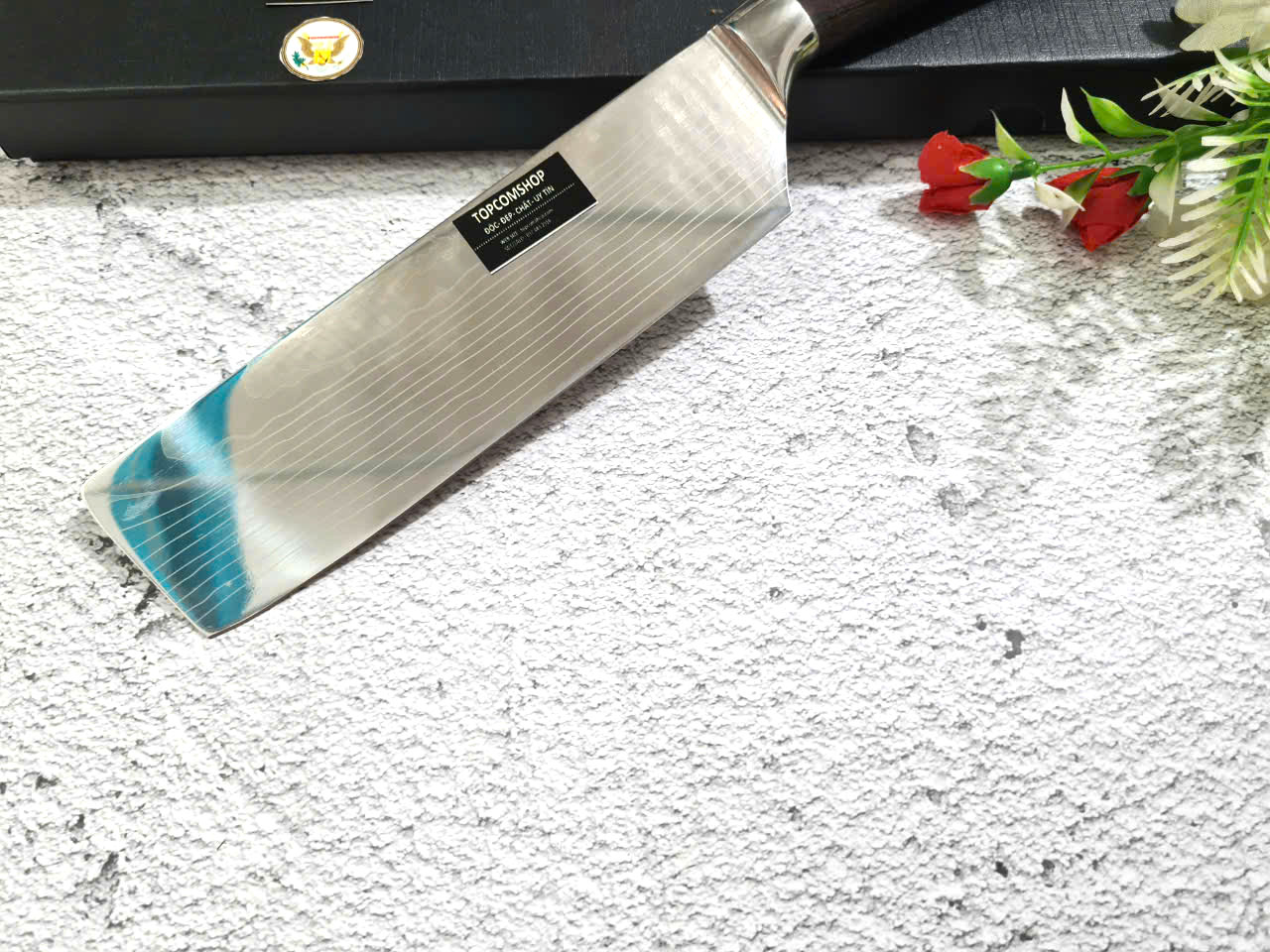 DAO - DAO BẾP NHẬT BẢN USUBA THÉP DAMASCUS MÃ DT125 nt topcomshop vn