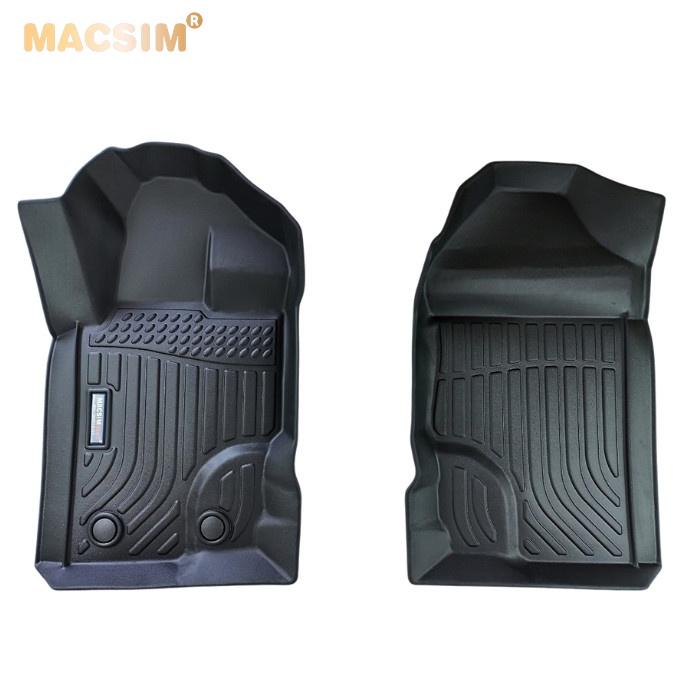 Thảm lót sàn xe ô tô Ford Everest 2015-2021 Nhãn hiệu Macsim chất liệu nhựa TPE cao cấp màu đen