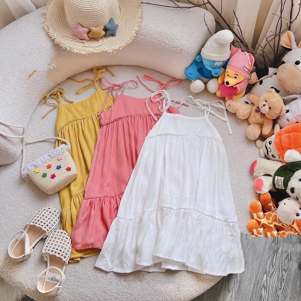 Váy maxi dây điều chỉnh bé gái TB19 Váy Maxi Đi Biển Cho Bé Váy 2 Dây Đũi Siêu Mềm