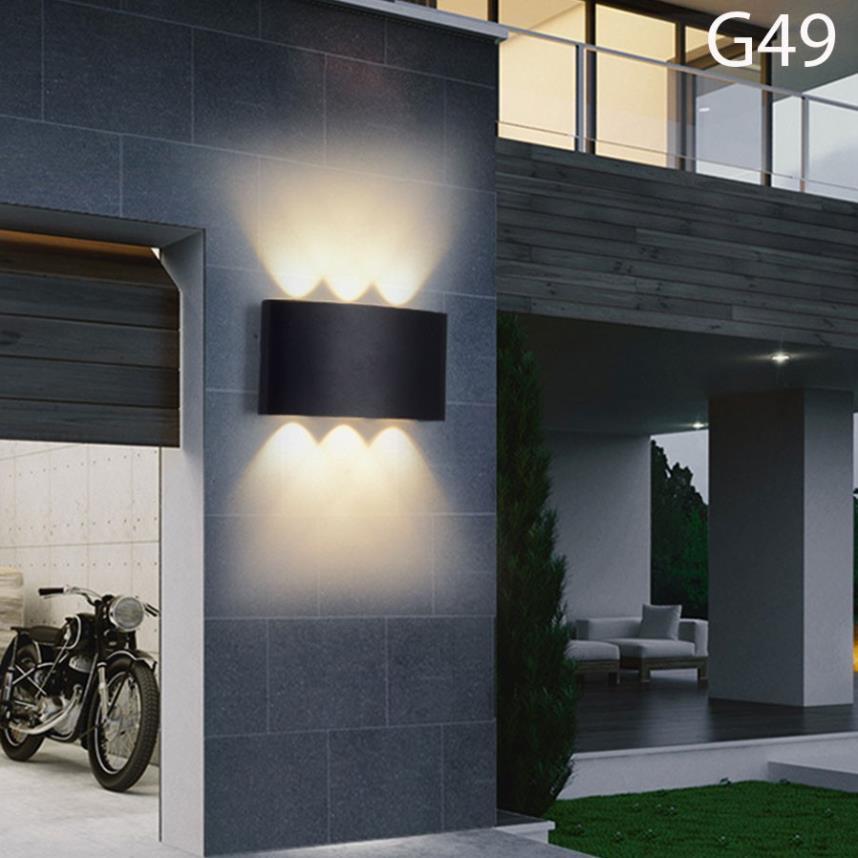 Đèn trang trí hắt tường 2 đầu 8w chống nước xịn