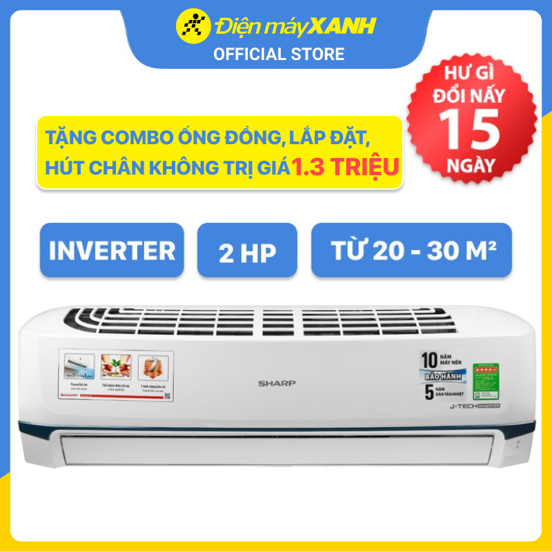 Máy lạnh Sharp Inverter 2 HP AH-X18XEW - Hàng Chính Hãng ( Giao Hồ Chí Minh )