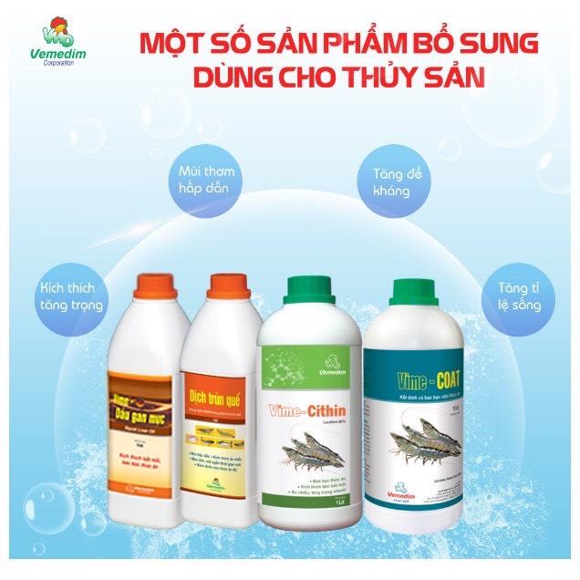 VEMEDIM Protectol tôm, dùng sát trùng nước nuôi thủy sản ao tôm, chai 1lit