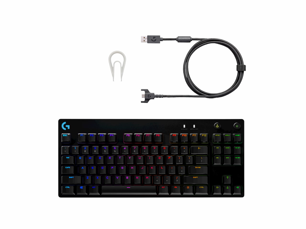 Bàn phím gaming Logitech Pro X - Không phím số, nhỏ gọn, switch GX có thể hoán đổi, RGB Lightsync - Hàng chính hãng