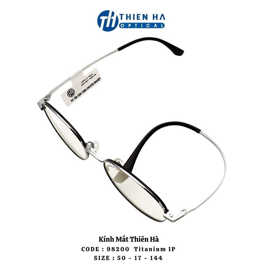 Gọng kính tròn titan nam nữ THIÊN HÀ OPTICAL chất liệu ip titannium nhẹ bền trẻ trung size trung nhiều màu PT98200