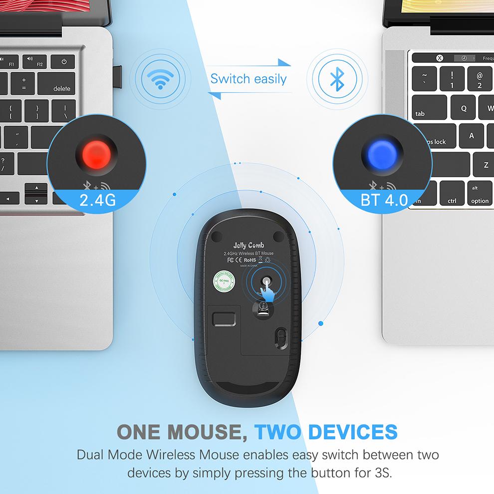 Sữa Ong Chúa Lược Chuột Không Dây Bluetooth USB Slient Chuột Không Dây Chuột Cho Máy Tính Laptop iPad 2400DPI Gaming Mause Dành Cho Game Thủ
