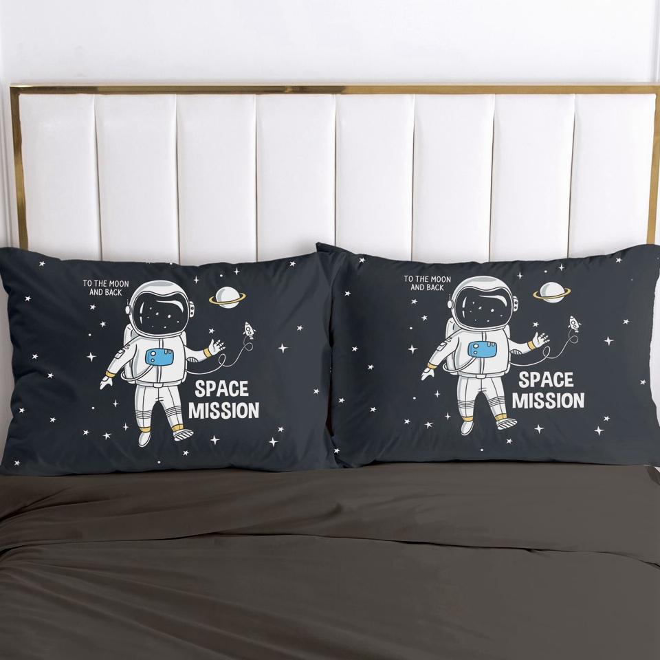 Gối Vỏ Gối 50X70 50X75 50X80 50X90 80X80 70X70 Trang Trí Gối Hoạt Hình Trẻ Em Bộ Chăn Gối Cho Bé Không Gian Nhà Du Hành Vũ Trụ