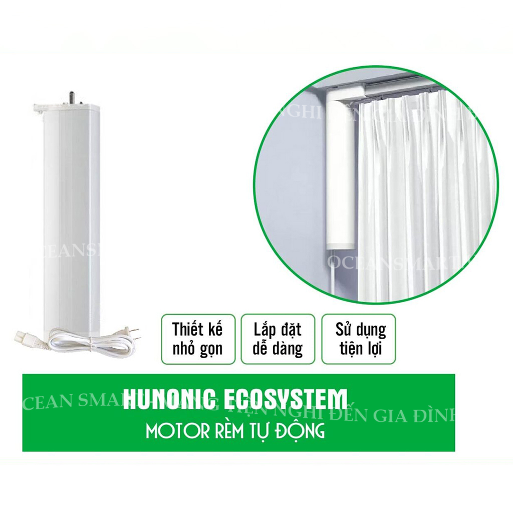 Động Cơ Rèm Thông Minh HUNONIC Ecosystem, Điều Khiển Rèm Từ Xa Qua Điện Thoại - HNREM