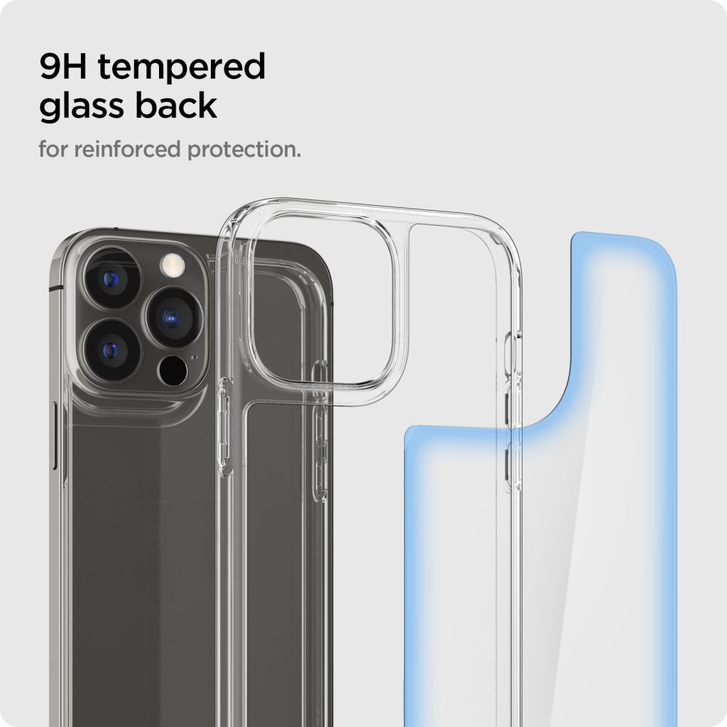 ỐP LƯNG DÀNH CHO IPHONE 13 PROMAX QUARTZ.H CRYSTAL CLEAR chống sốc với mặt sau trong suốt được thiết kế để mang lại độ trong suốt lâu dài - Hàng Chính Hãng